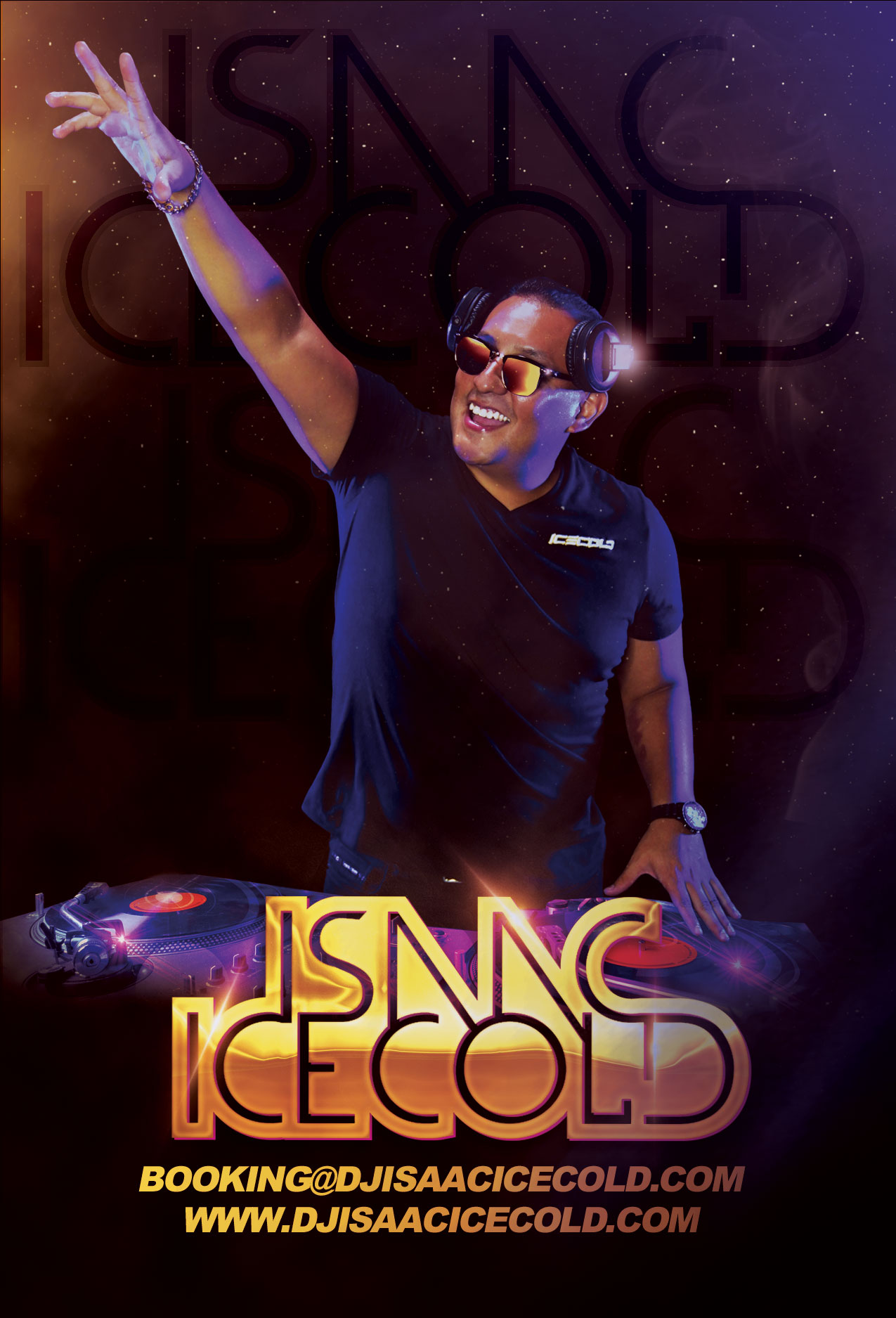 Digital and Print design for Dj Isaac Icecold